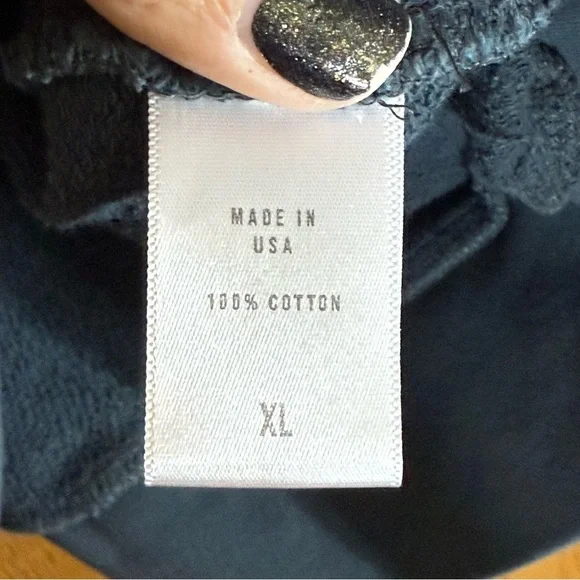 Anthropologie Women's Gray Ringer Sweatshirt Lg White Heart Sz XXL Vintage Insp - Picture 4 of 5